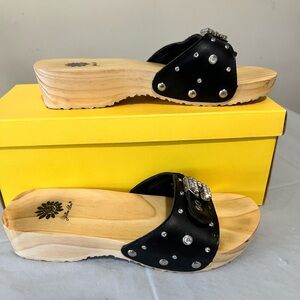 Black Studded Women's Sandals